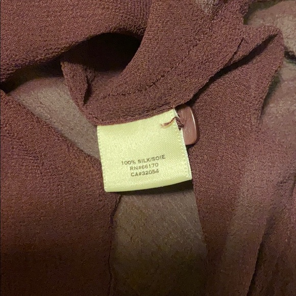 Anthropologie Purple Silk Blouse Top - Picture 7 of 8